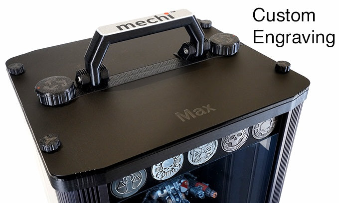 Personalised Engraving of Mechi Case Top Black Acrylic Panel