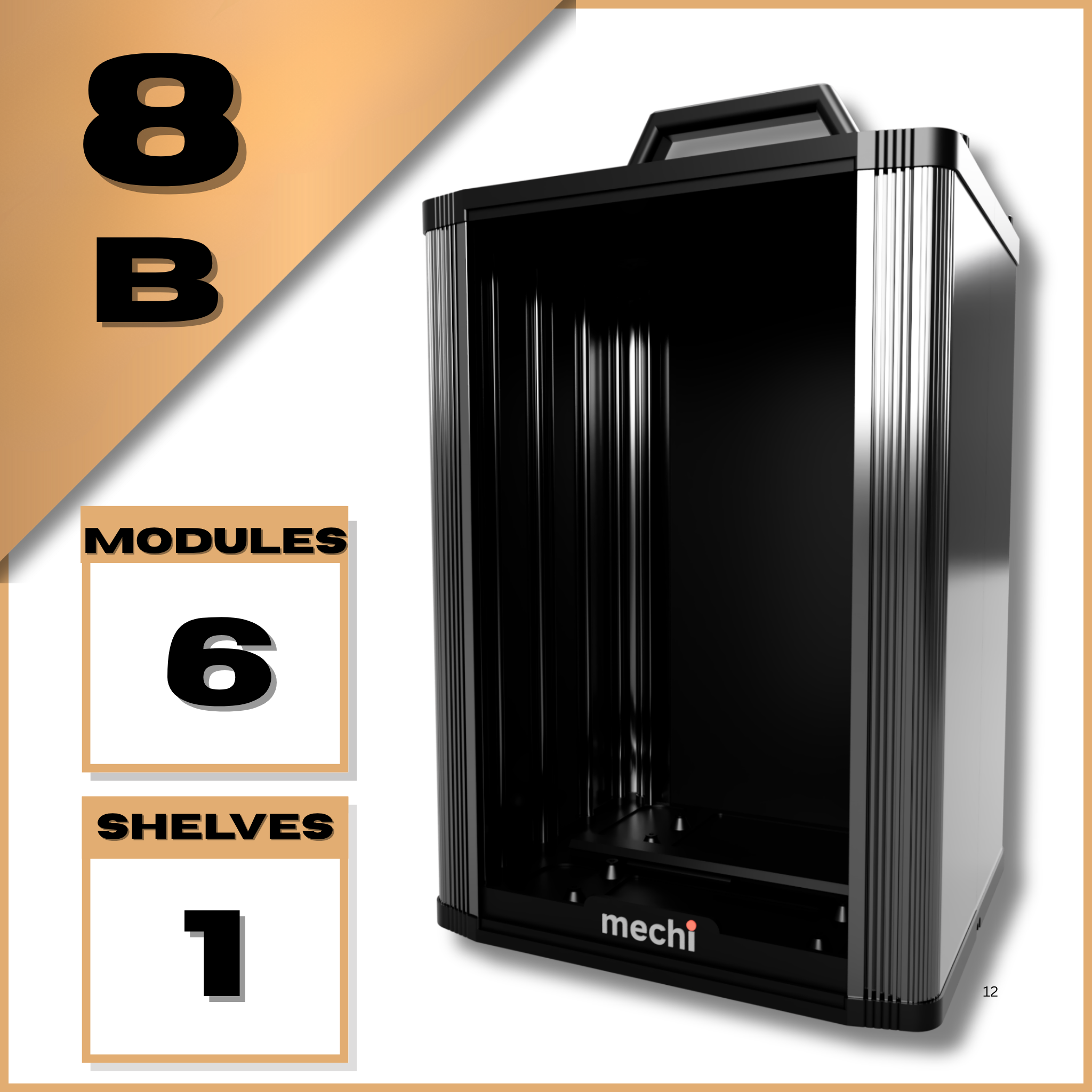 8b Module Chassis Slider Case 8B with Modules – Tabletop Tech