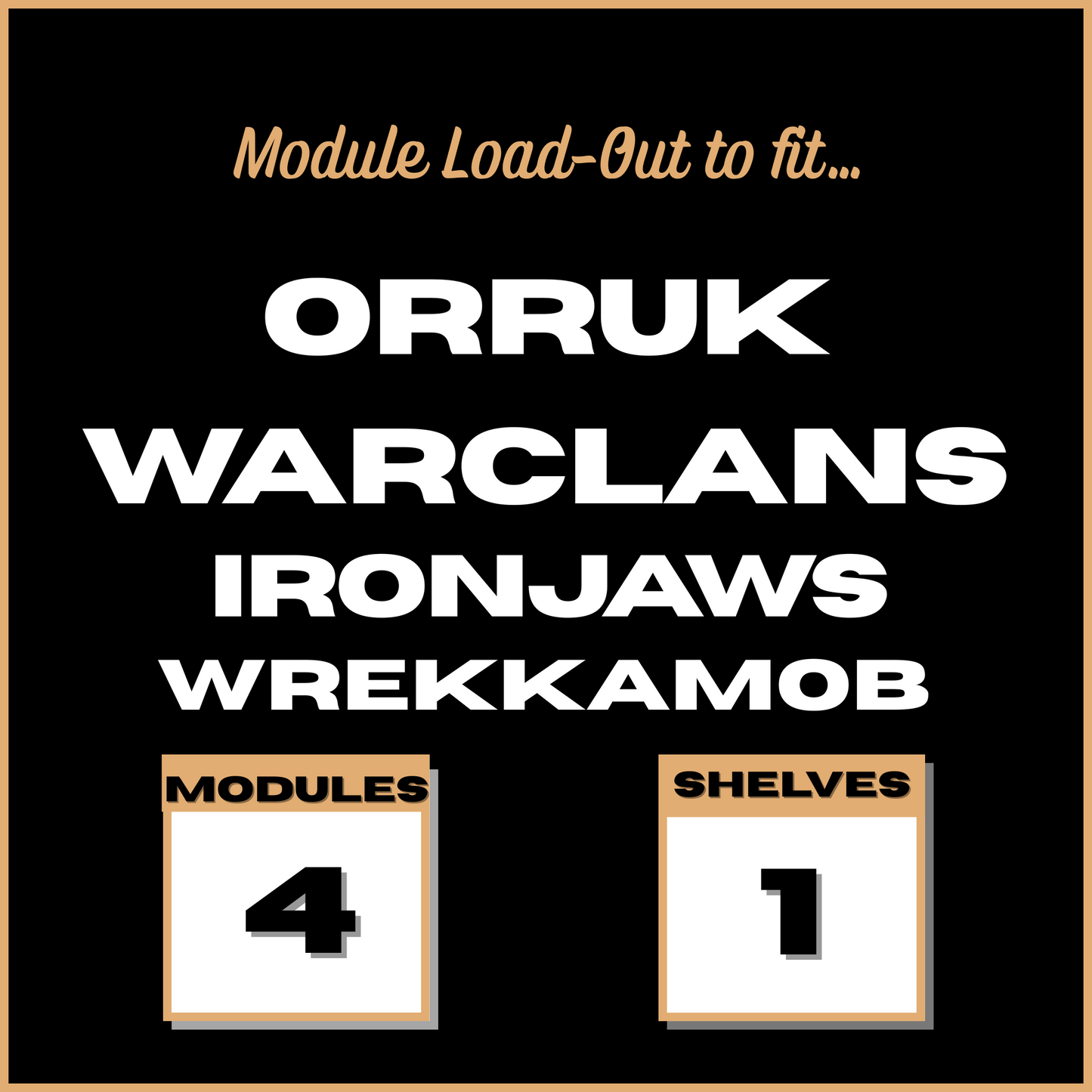 Loadout to fit AOS - Orruk Warclans - Ironjawz Battleforce - Wrekkamob
